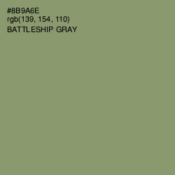 #8B9A6E - Battleship Gray Color Image